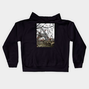 The Eiffel Tower in the Mist Kids Hoodie